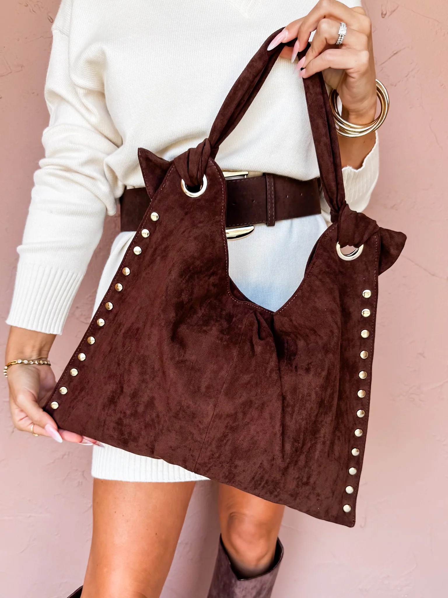 [Moda Luxe] Meadow Hobo Bag-Chocolate | Ruthie Grace
