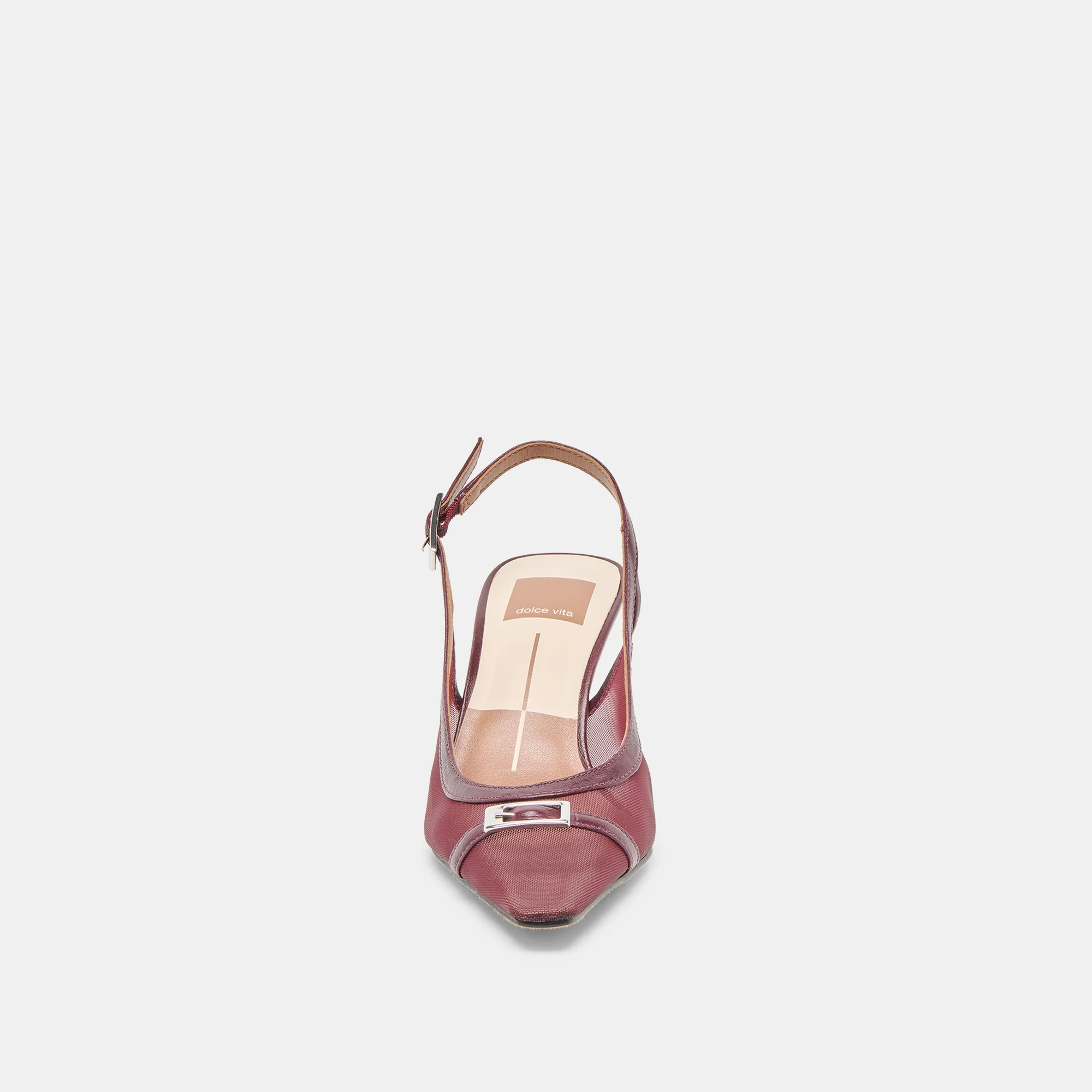 Lorine Heels Burgundy Mesh | DolceVita.com