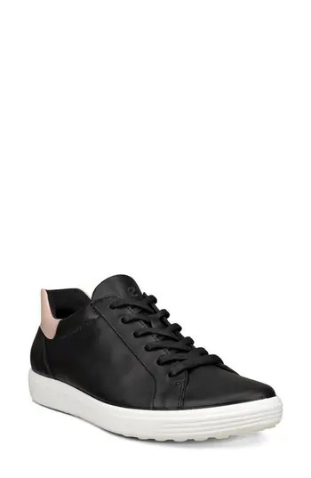 ECCO Soft 7 Sneaker in Black/Rose Dust at Nordstrom Rack, Size 7-7.5Us / 38Eu | Nordstrom Rack