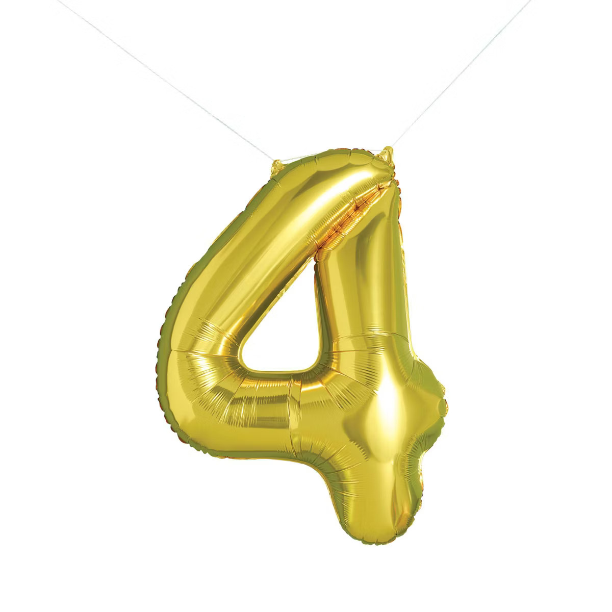 34" Number 4 Foil Balloon - Spritz™: Gold Birthday Decoration, Solid Pattern, All Ages | Target