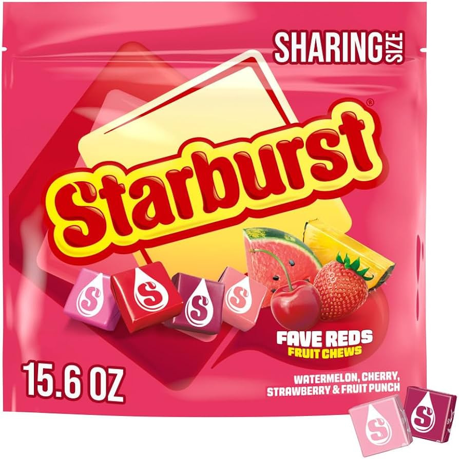 STARBURST FaveREDS Fruit Chews Candy, Chewy Candy, 15.6 oz Sharing Size Bag | Amazon (US)