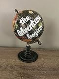 Hand painted mini world globe with quote the adventure begins Mini size | Amazon (US)