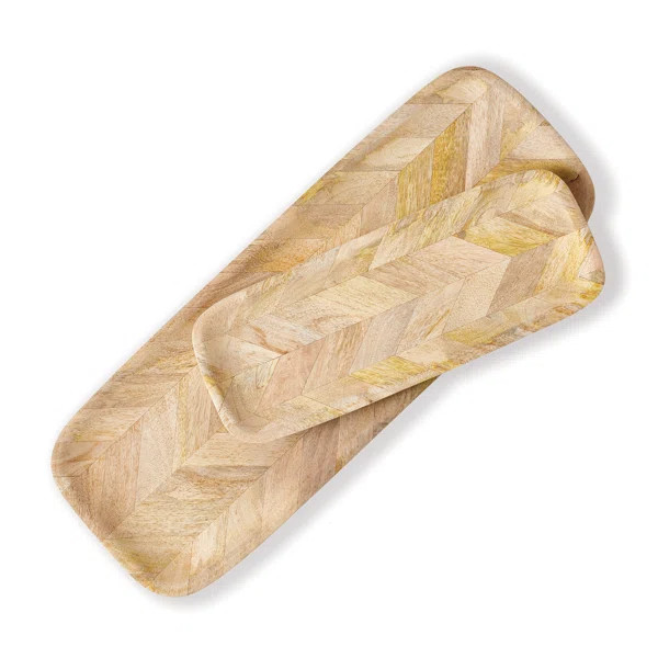 Sierra Brown Solid Wood Serving Decorative Tray | Wayfair North America
