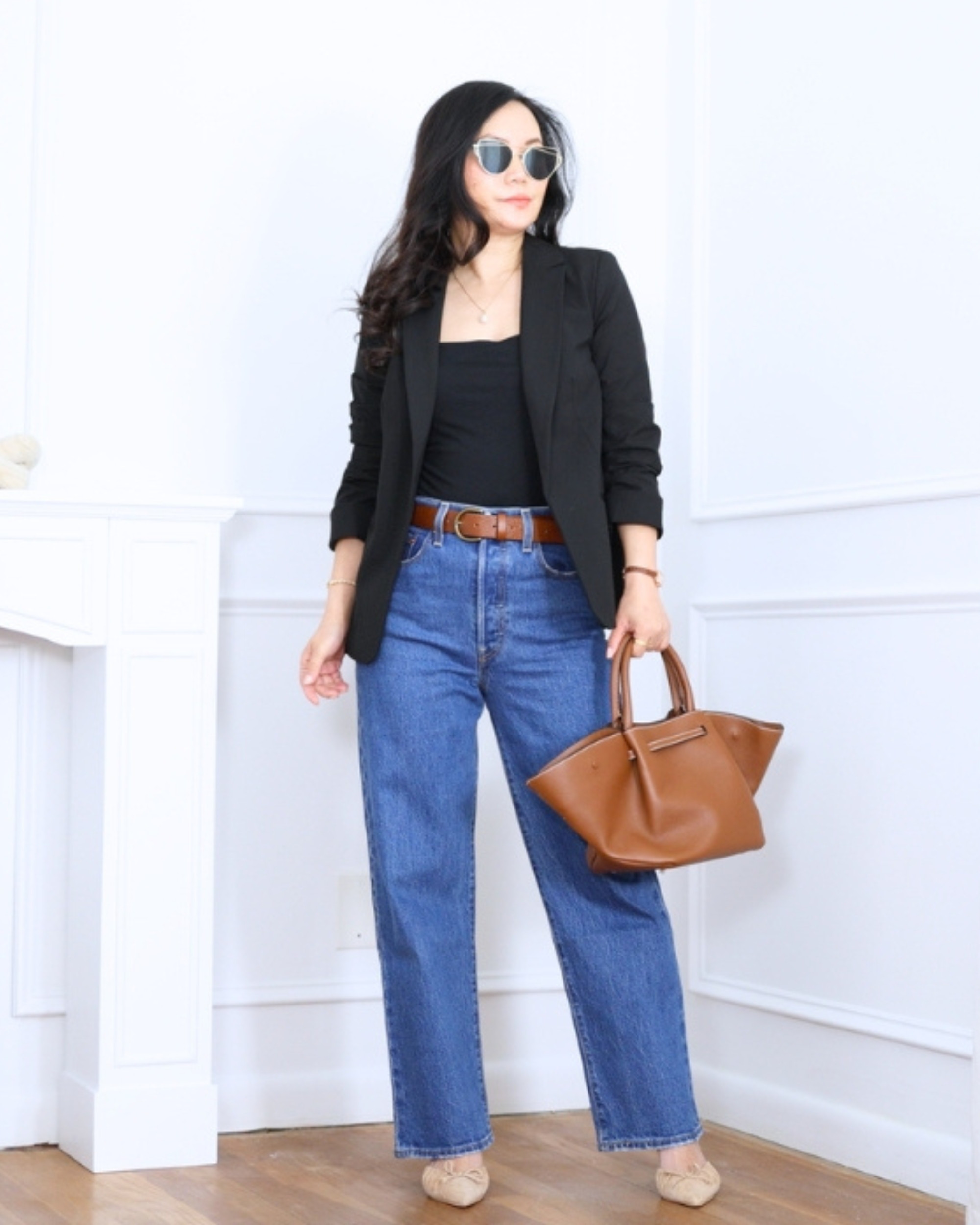 Linen blazer from BR Factory paired with Levi’s jeans — a simple mix of relaxed and polished that always feels effortlessly put together. I'm 5'2, wearing size S. 

 #LTKootd #LTKOver40 #LTKPetite