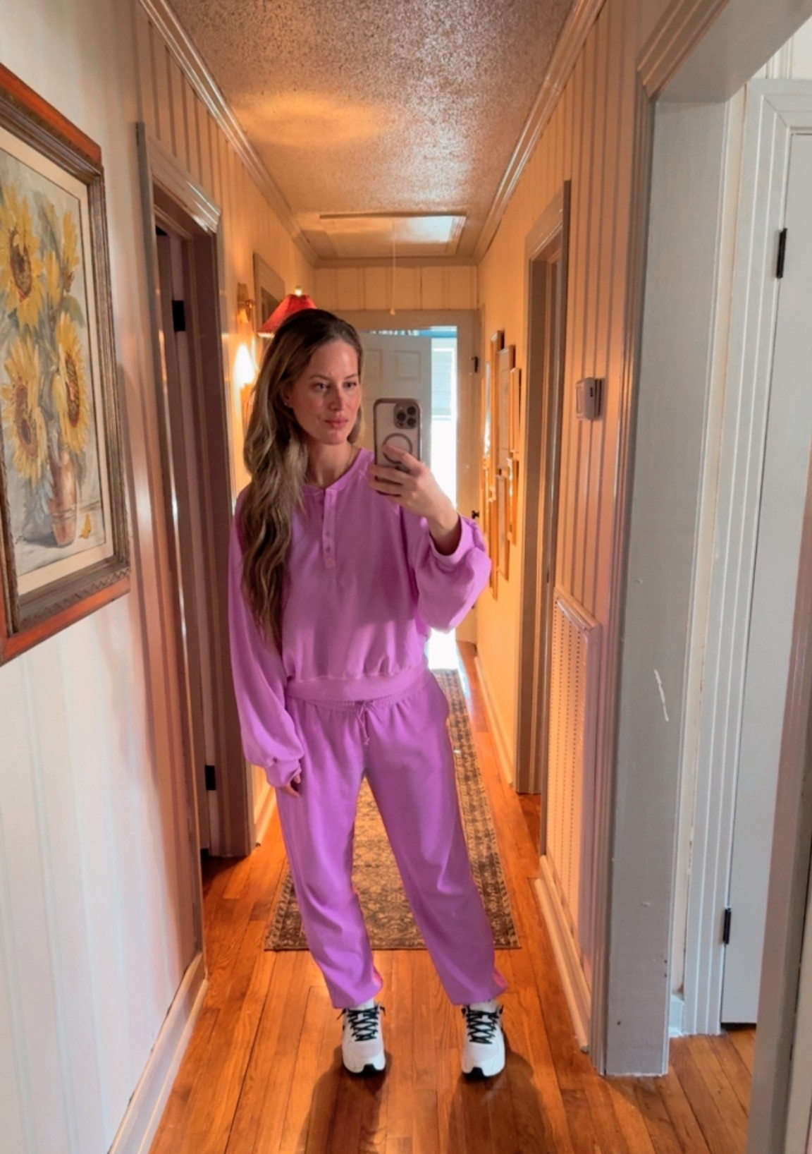 Cutest and softest winter to spring transition set. I’ve worn this 2 days in a row 😂🙌
I sized up in the sweatshirt for a more relaxed/oversized fit 
2 piece set/ comfy set/ mom outfitt

#LTKOver40 #LTKValentine #LTKmomlife