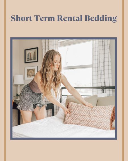 The best bedding for your short term rental. Everything you need to make the perfect bed that your guests will love  Airbnb bedding. Vrbo bedding. Best STR sheets. 

#LTKhome #LTKtravel #LTKFind