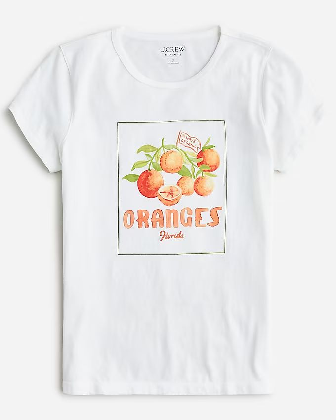 Shrunken orange graphic T-shirt | J.Crew US