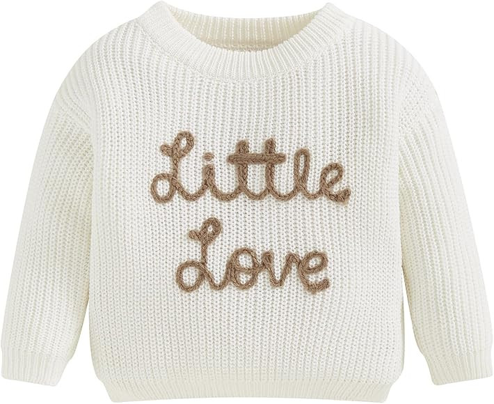 L&ieserram Baby Boy Girl Valentines Knitted Jumper Sweater Newborn Long Sleeve Knitwear Pullover ... | Amazon (UK)