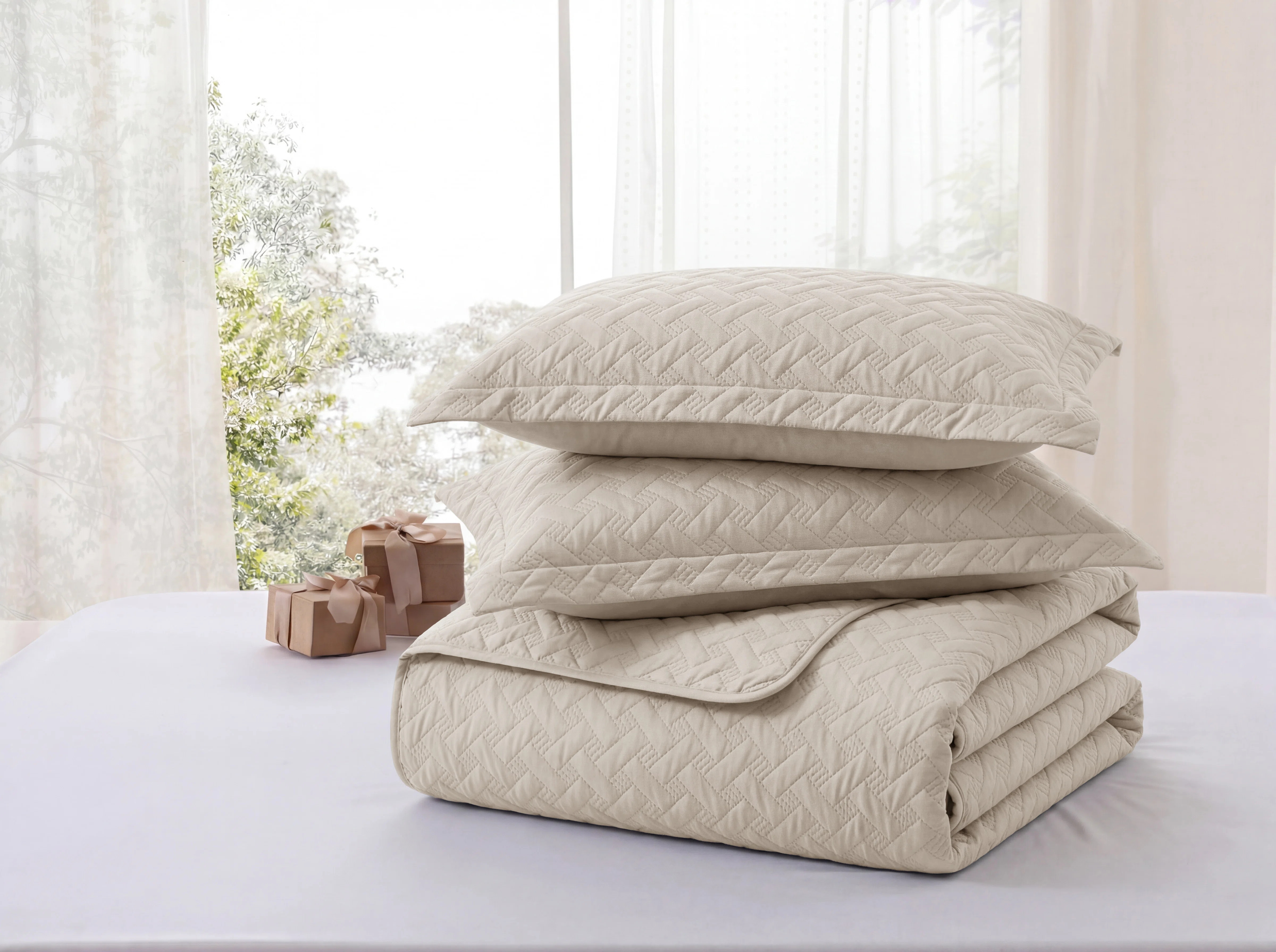 Best Seller Quilted Blanket - Textured Weave Pattern, Airy Lightweight Bed Covering | Wayfair North America
