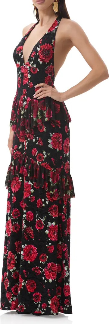 Athens Floral Print Halter Maxi Dress | Nordstrom