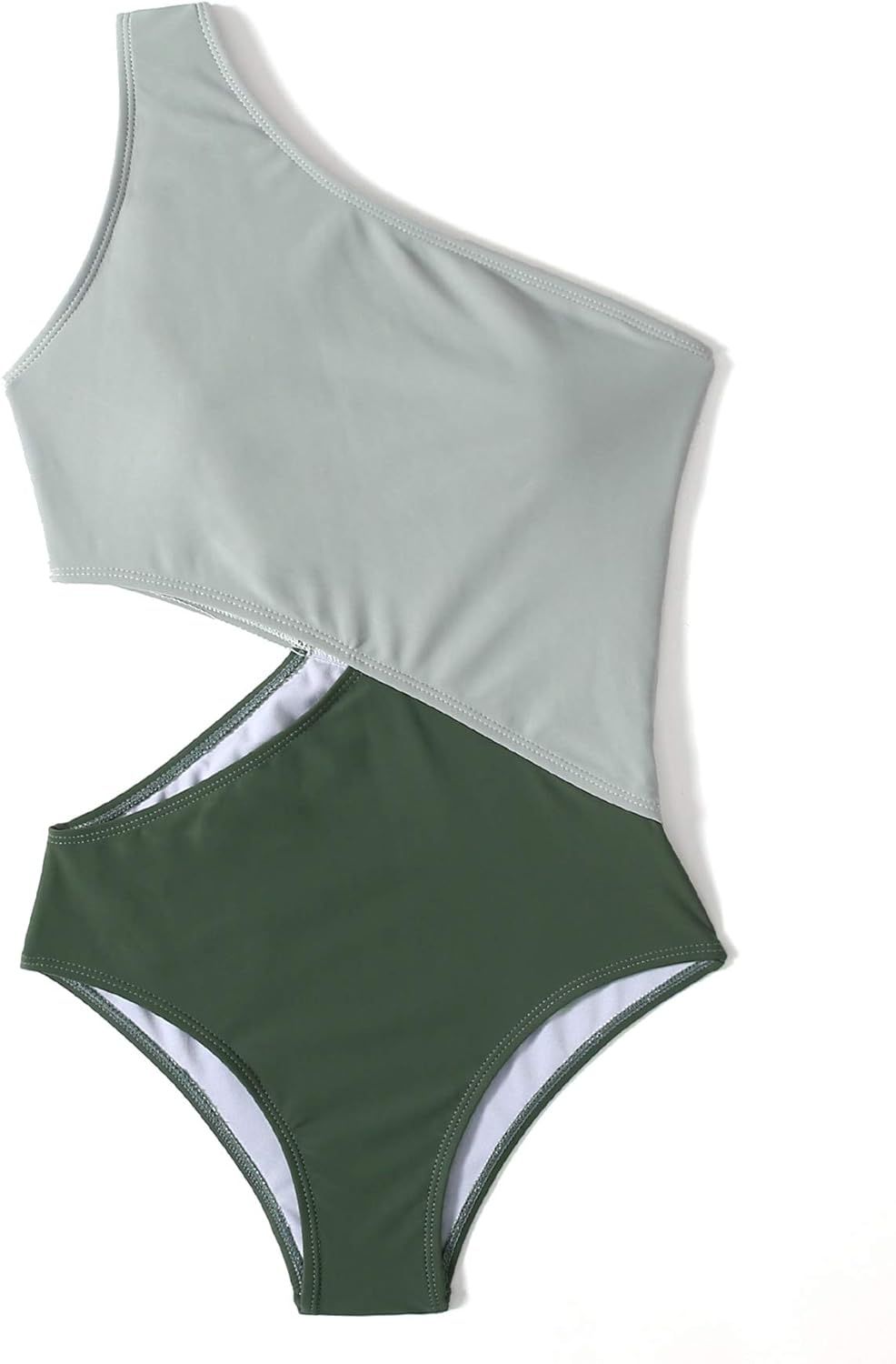 SweatyRocks Roupas de banho femininas com recorte de um ombro só roupa de banho Monokini | Amazon (US)
