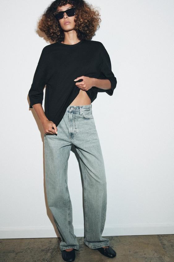 RUSTIC THREE-QUARTER SLEEVE T-SHIRT | Zara US