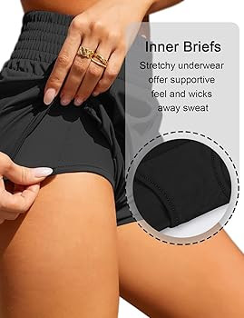 BMJL Women's Athletic Shorts High Waisted Running Shorts Pocket Sporty Shorts Gym Elastic Workout... | Amazon (US)