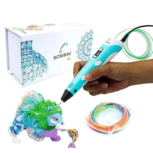 SCRIB3D P1 3D Printing Pen with Display - Includes 3D Pen, 3 Starter Colors of PLA Filament, Sten... | Amazon (US)