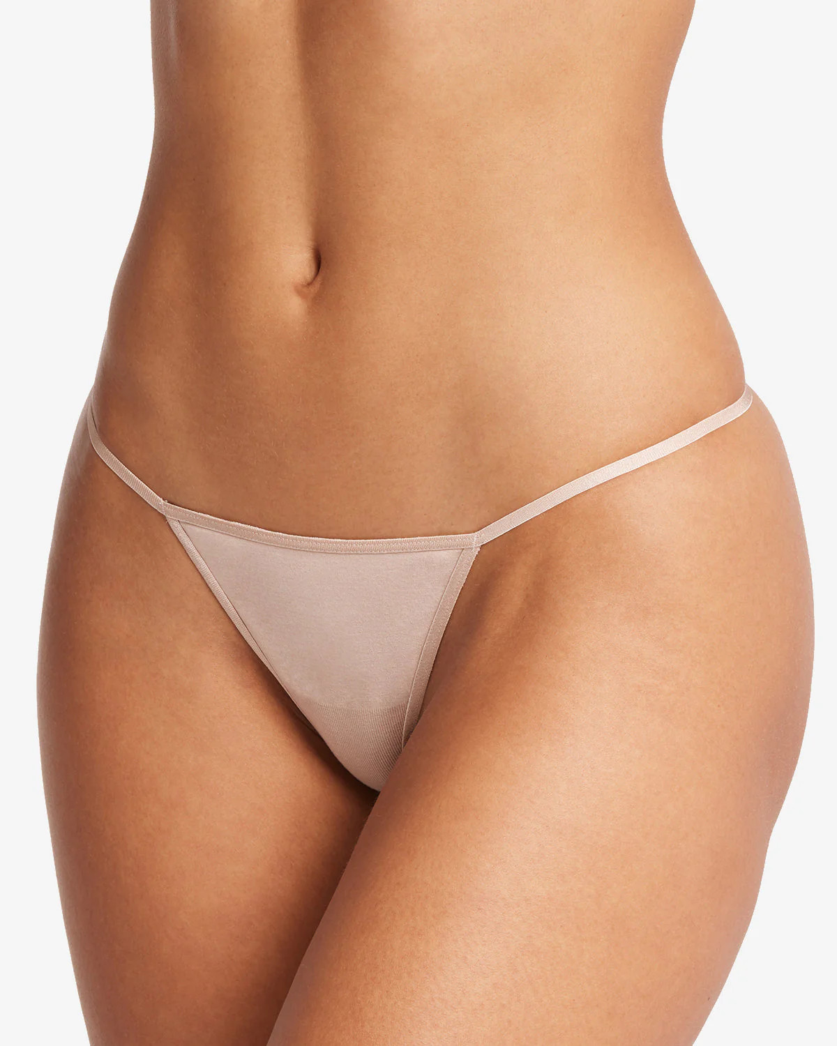 Seamless Bamboo T-String | Sand | Crop Shop Boutique US