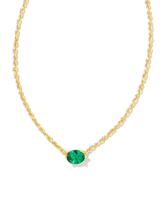 Cailin Gold Pendant Necklace in Green Crystal | Kendra Scott | Kendra Scott