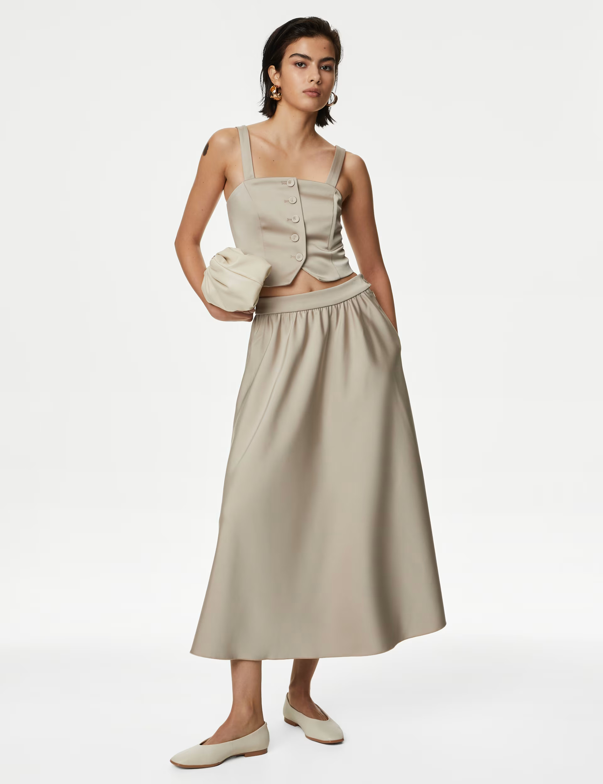Satin Midaxi Circle Skirt | Marks & Spencer (UK)