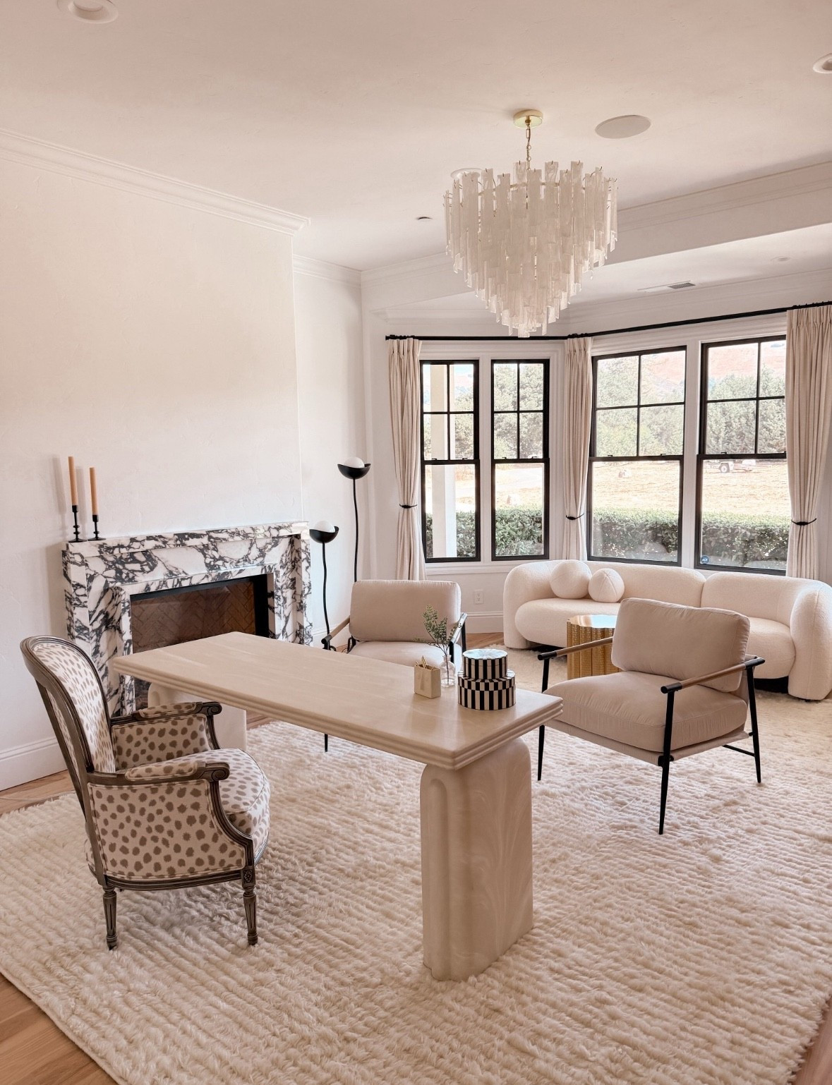 Home office decor with a modern organic feel. Love these accent chairs and stone 


#LTKHome #LTKU