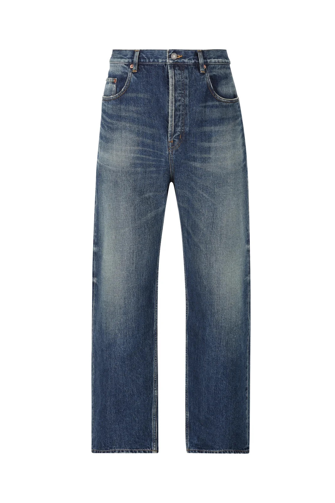 Saint Laurent High-Rise Straight Leg Jeans | Cettire Global