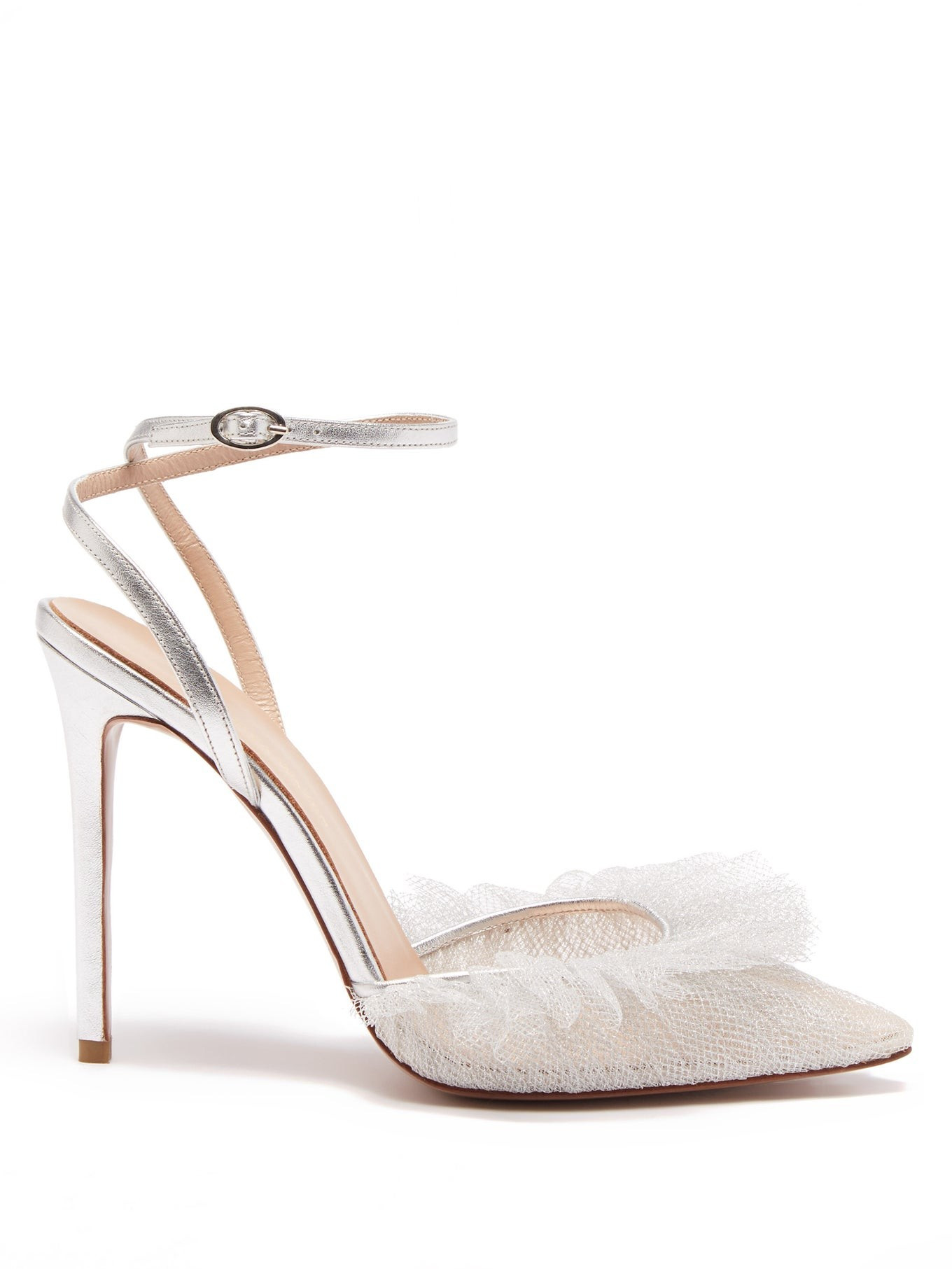 Franca tulle and leather pumps | Andrea Wazen | Matches (US)