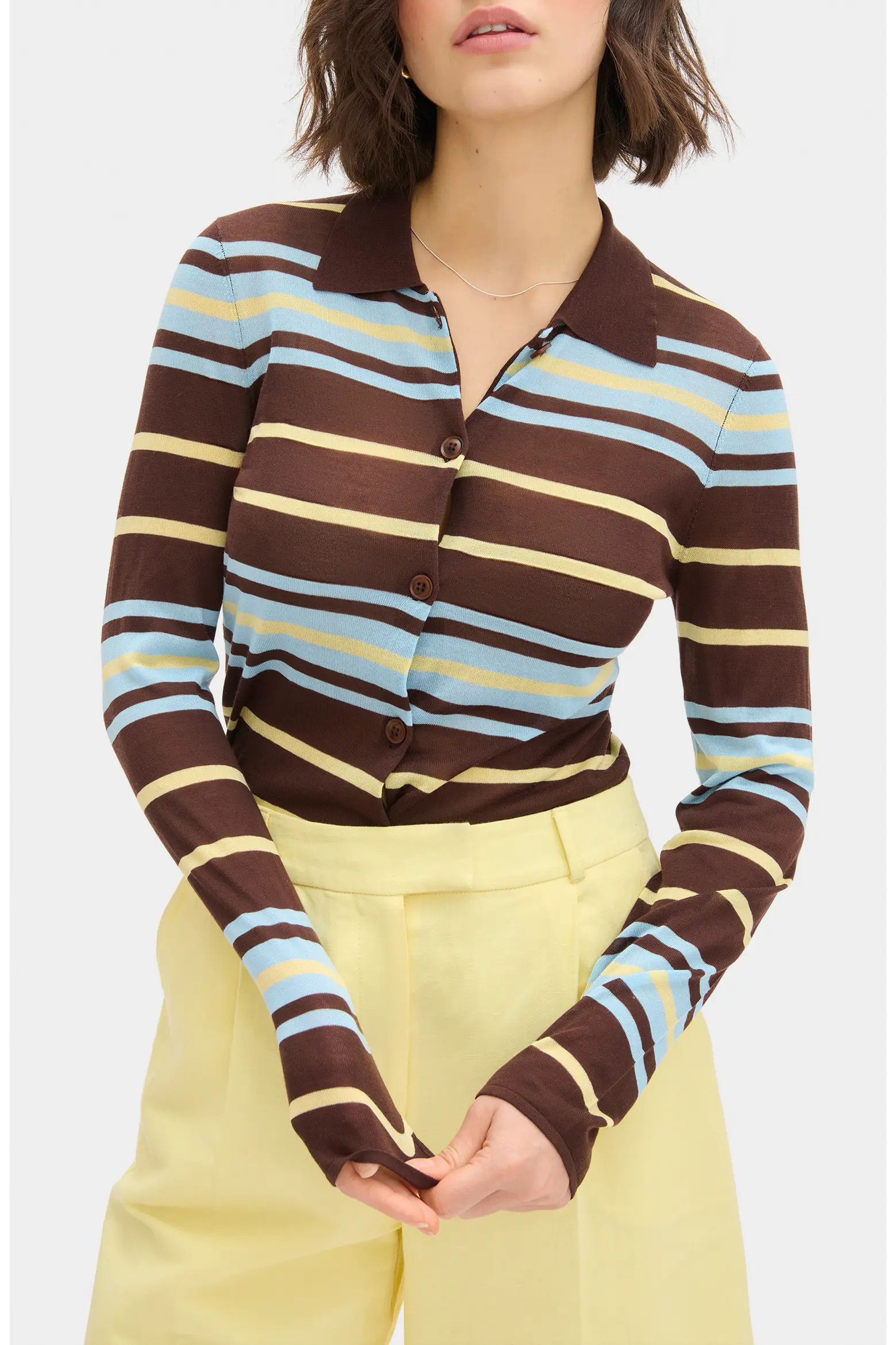 Sue Ellen Stripe Button-Up Top (Women) | Nordstrom | Nordstrom