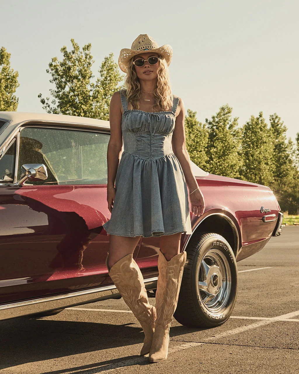 Nashville Nights Denim Corset Mini Dress | VICI