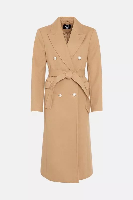 Tailored Belted Wrap Coat | Wallis UK