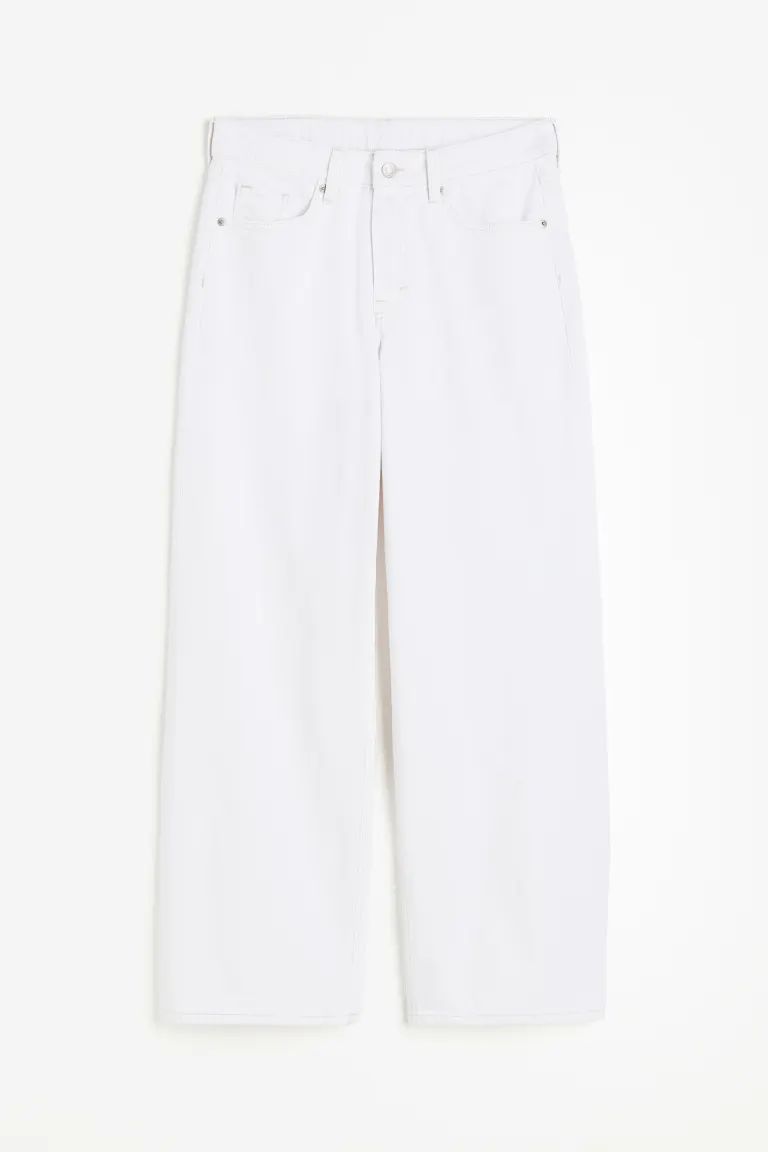 Baggy Wide Low Jeans - White - Ladies | H&M US | H&M (US + CA)