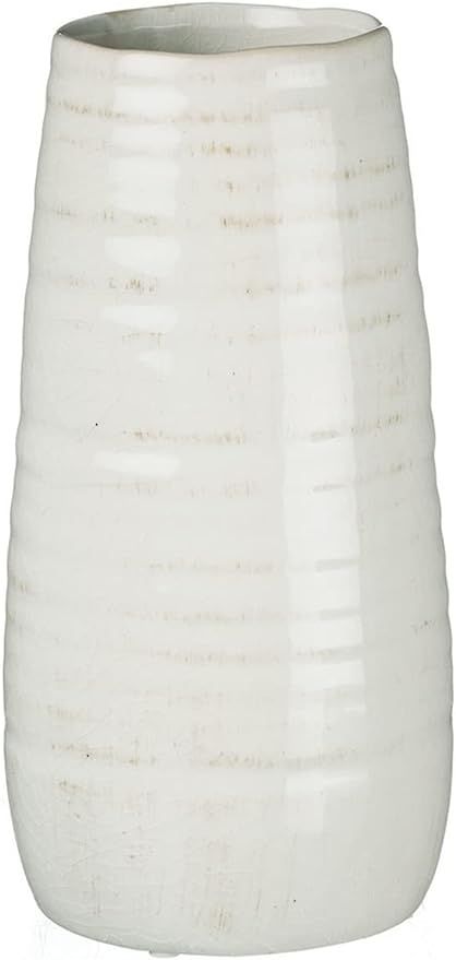 Sullivans Modern Farmhouse Decorative Off-White Single Ceramic Vase 11.5”H Tall, Faux Floral Va... | Amazon (US)