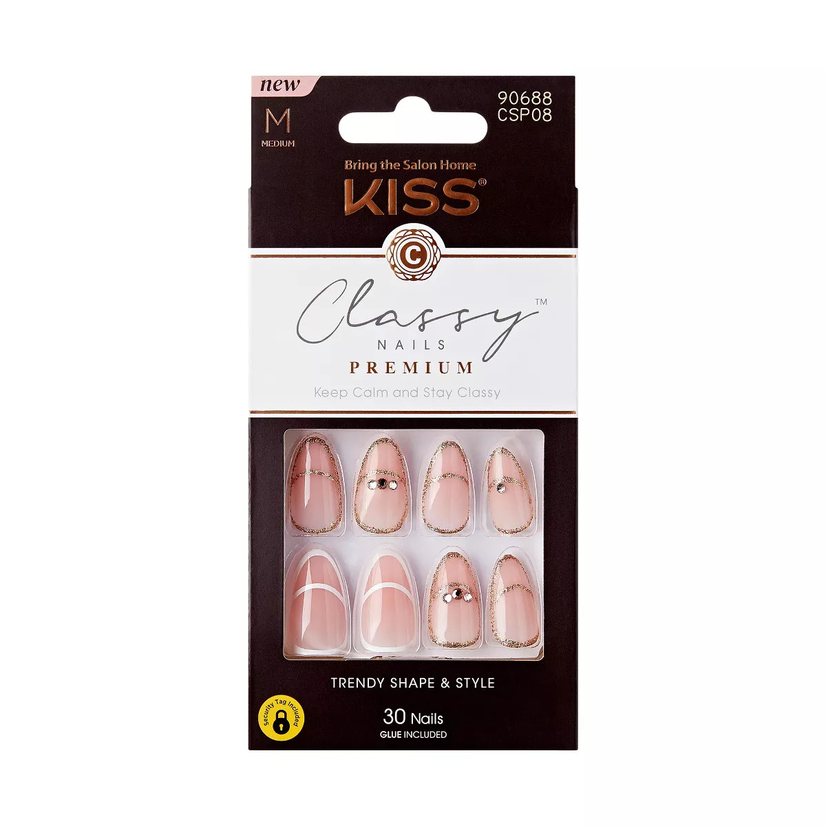 KISS Products Classy Fake Nails Premium - Over the Moon - 33ct | Target