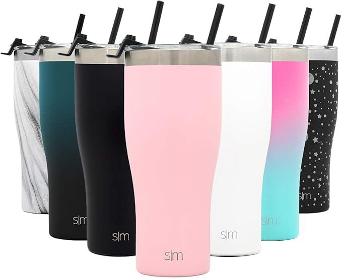 Simple Modern Slim Cruiser Tumbler with Clear Flip Lid and Straw Insulated Travel Mug Stainless S... | Amazon (US)