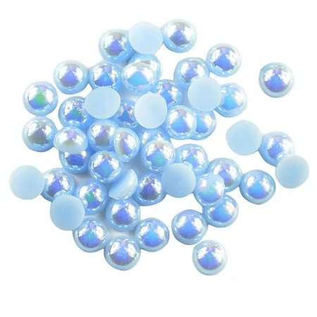 100 Pieces 8mm Flat Back Pearls Embellishments Face Gems Craft Scrapbook Card Making Wedding Shoes P | Walmart (US)