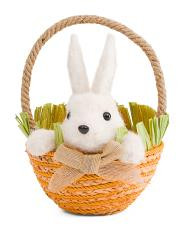Cornhusk Basket With Rabbit | TJ Maxx