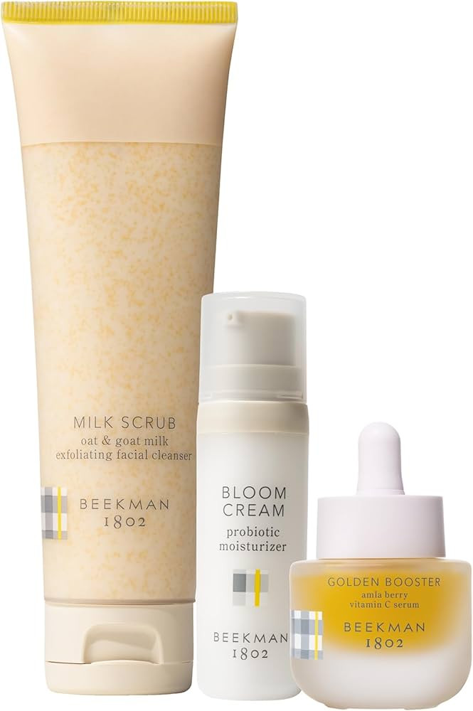 Beekman 1802 Brighter Days Skincare Routine Set - 3-Piece - Illuminates, Smooths & Boosts Skin He... | Amazon (US)