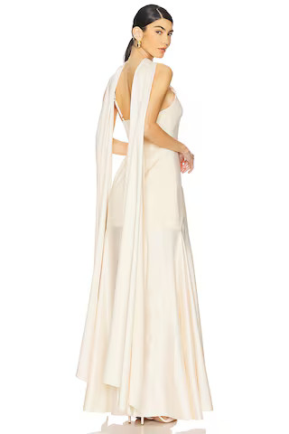 SOLACE London Cece Maxi Dress in Alabaster from Revolve.com | Revolve Clothing (Global)