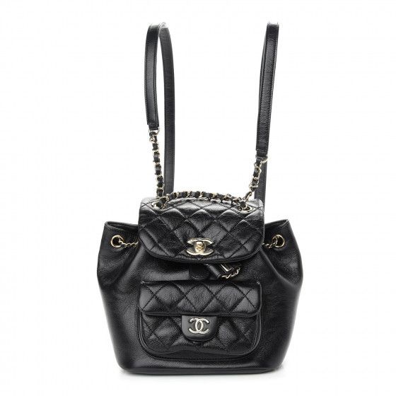 CHANEL

Aged Calfskin Quilted Small Duma Drawstring Backpack Black | Fashionphile