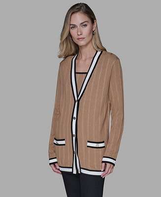 Petite V-Neck Cardigan Sweater | Macy's