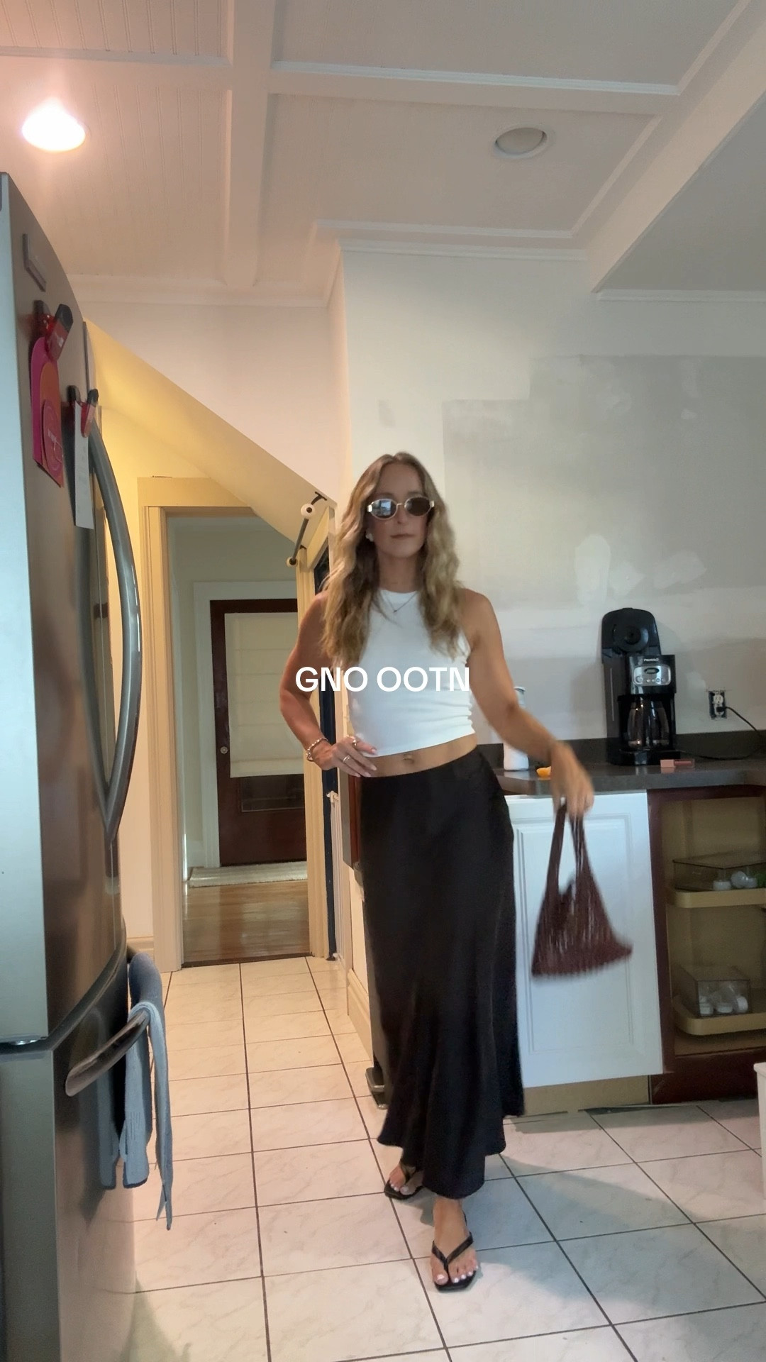 Girls night out outfit of the night ootn ootd simple casual minimal satin skirt tank flip flop heels amazon finds summer 

#LTKItBag #LTKFindsUnder50 #LTKParties