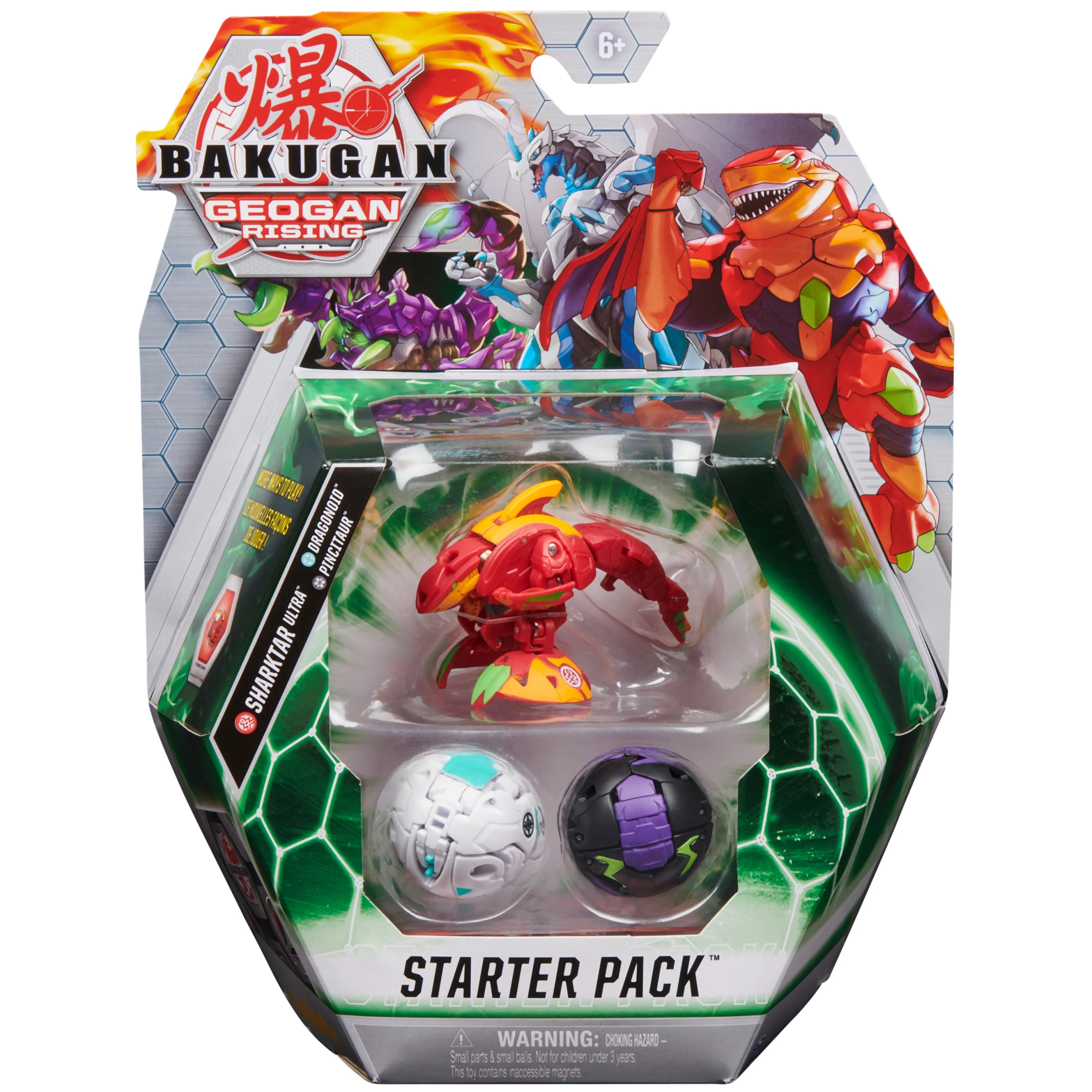 Bakugan Starter Pack 3-Pack, Sharktar Ultra, Geogan Rising Collectible Action Figures - Walmart.c... | Walmart (US)