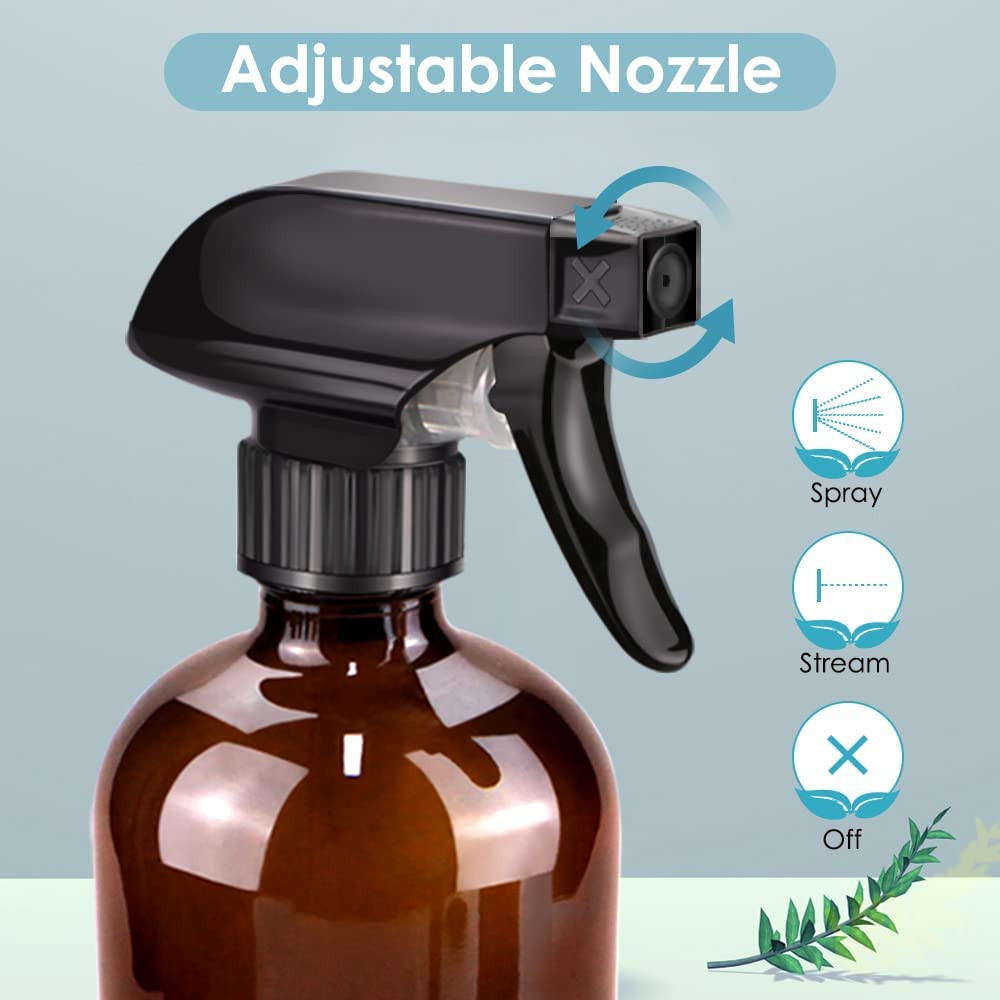 Glass Spray Bottle, Amber Glass Spray Bottle Set & Accessories for Non-toxic Window Cleaners Arom... | Amazon (US)