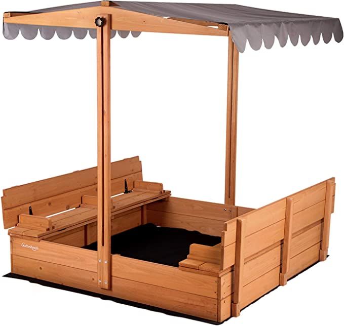 Aivituvin Kids Sand Boxes with Canopy Sandboxes with Covers Foldable Bench Seats, Children Outdoo... | Amazon (US)