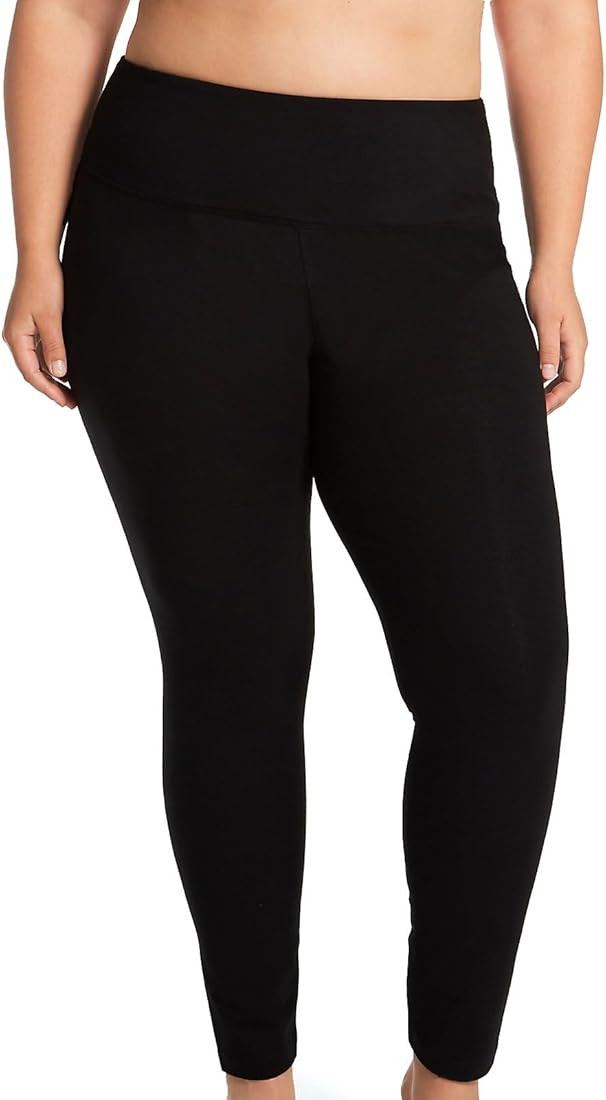 Lyssé Women's Plus Size Flattering Cotton Legging | Amazon (US)