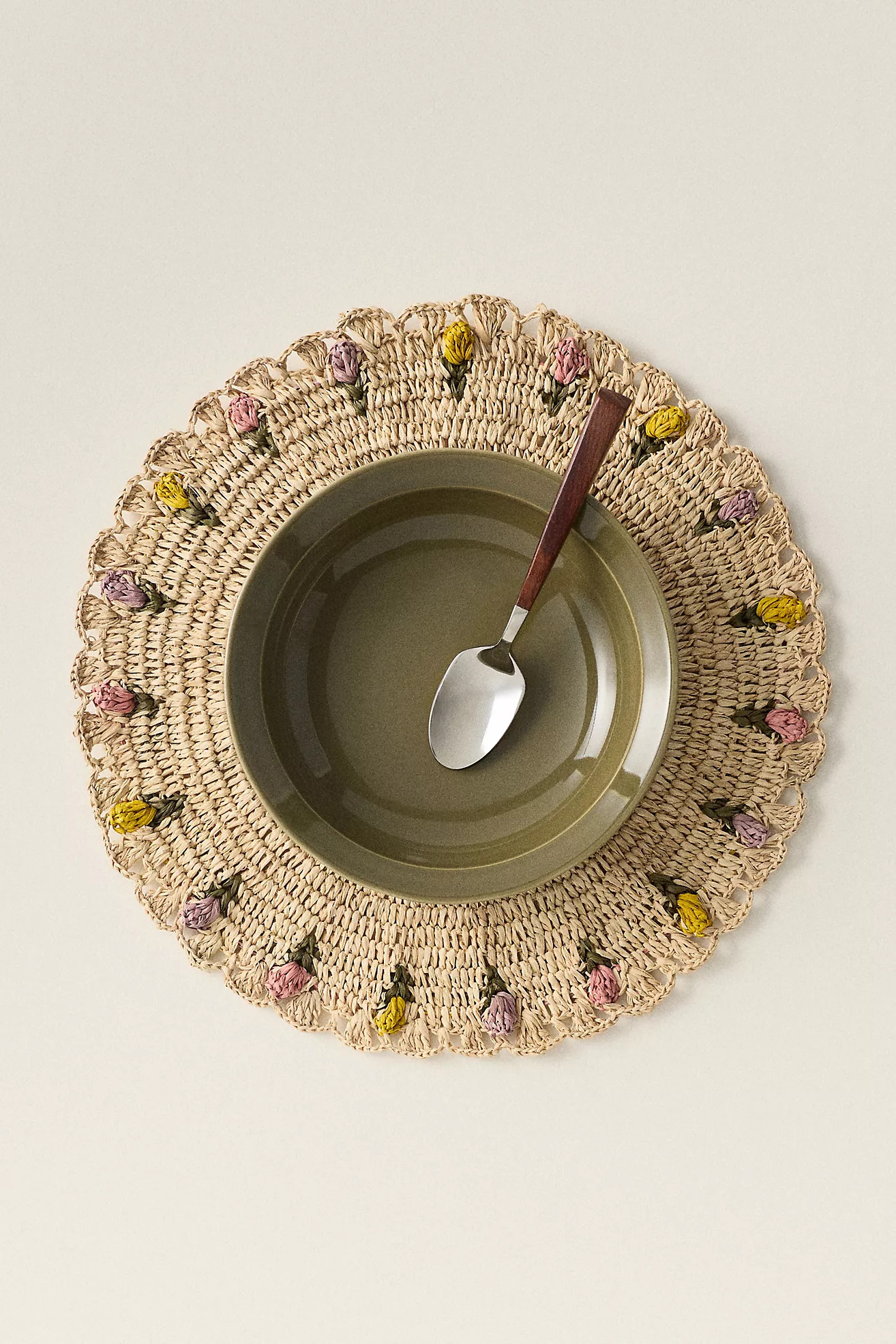 Payton James Handwoven Tulip Placemat | Anthropologie (US)