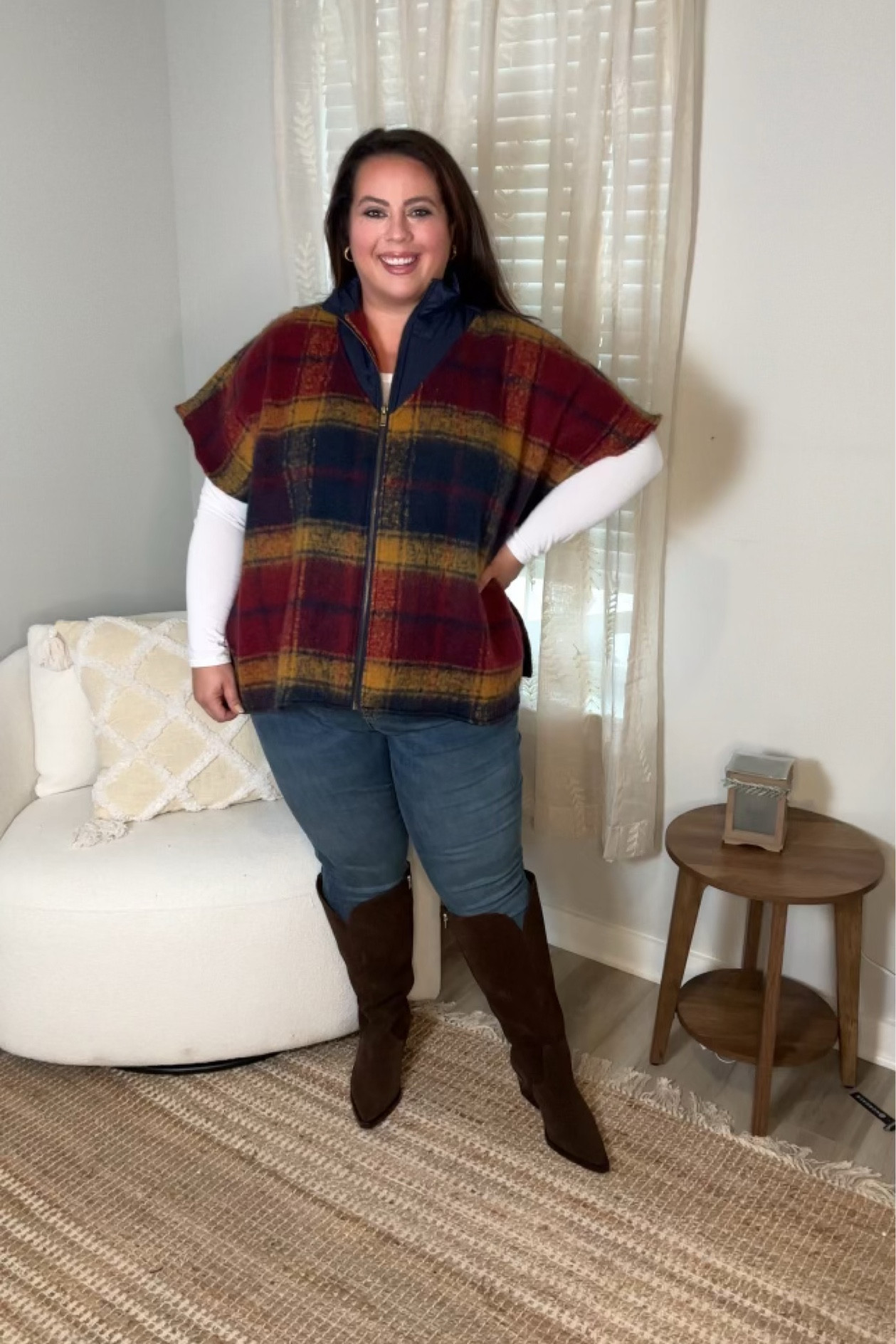 Plaid Walmart poncho! I’m wearing the L/XL. 

#LTKstyletip #LTKplussize