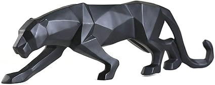 FJWYSANGU Abstract Leopard Statues Panther Sculpture Hand Craved Animal Resin Modern Home Decorat... | Amazon (US)