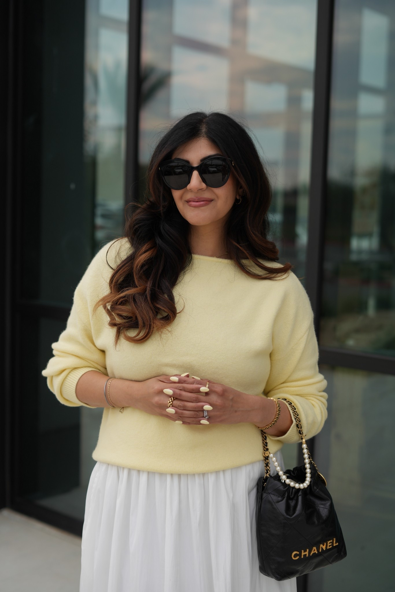 The softest buttery yellow sweater. It’s light weight and pairs perfect with jeans, skirt or pants. I paired with a bubble maxi skirt.

Wearing medium in sweater and large in skirt. 

Wear to:
- the office
- Easter 
- brunch
- weekend

#springoutfit #springworkwear @abercrombie #yellowsweater #easteroutfit #spring

#LTKootd #LTKMidsize #LTKWorkwear