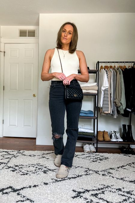Country concert. Casual outfit idea. Summer outfit idea. Bodysuit. Tank top bodysuit. Jeans.

Sizing
Bodysuit is a medium.
Jeans are a 4/27 regular.
Clogs are 9.5 (a half size up from my usual size).

#LTKunder50 #LTKstyletip #LTKunder100