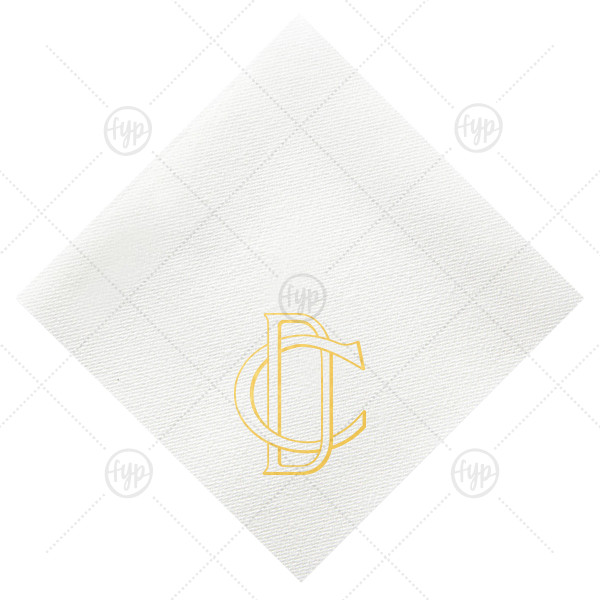 Linked Initials Wedding Napkin | ForYourParty.com