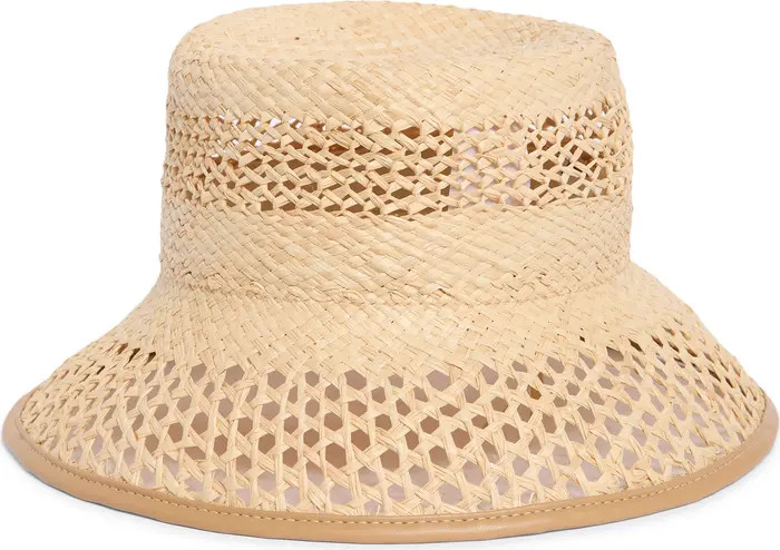 Open Weave Raffia Bucket Hat | Nordstrom