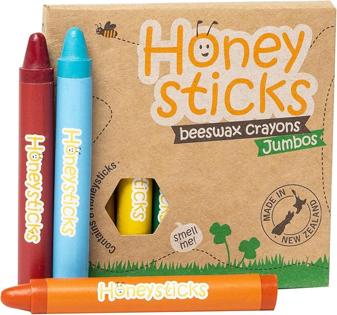 Honeysticks Jumbo Crayons (8 Pack) - 100% Pure Beeswax Crayons - Non Toxic Crayons for Kids - Lar... | Amazon (US)